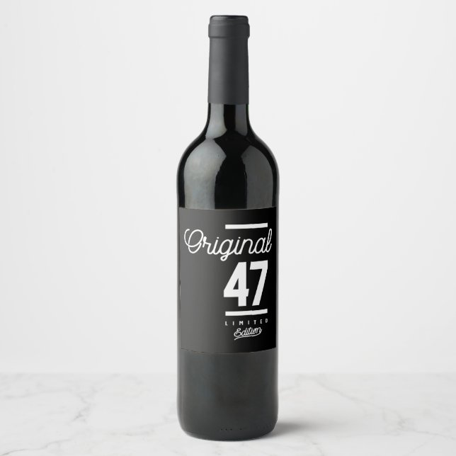 Rótulo De Garrafa De Cerveja 47 anos - 47.º aniversário - Presente engraçado (Frente)
