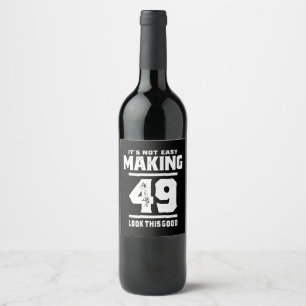 Rótulo De Garrafa De Cerveja 49 anos - 49 anos de idade - Presente Engraçado