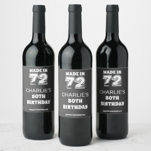 Rótulo De Garrafa De Cerveja 50º aniversário feito em 72 dias de safra