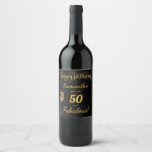 50 e Fabuloso Aniversário Negro e Dourado