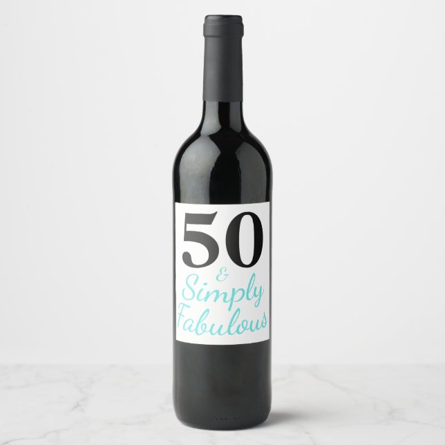 Rótulo De Garrafa De Cerveja 50 & Simplesmente Fabuloso (Frente)