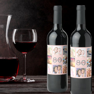 Rótulo De Garrafa De Cerveja 80 festa de aniversário personalizada colagem de 