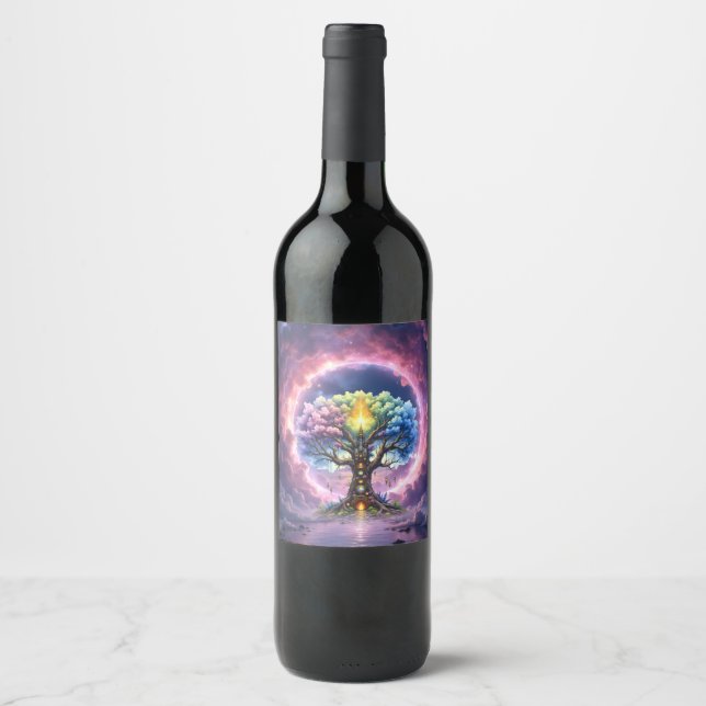 Rótulo De Garrafa De Cerveja A Árvore Celestial dos Reinos Eternos (Frente)