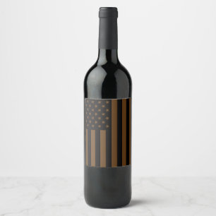 Rótulo De Garrafa De Cerveja A bandeira americana