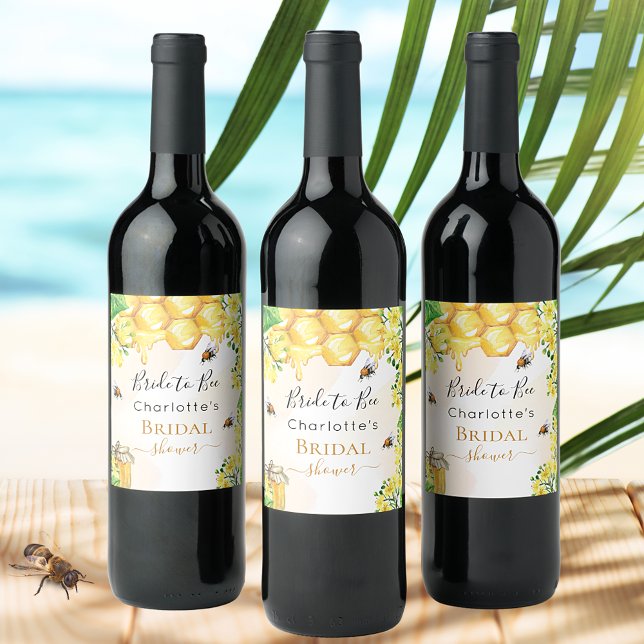 Rótulo De Garrafa De Cerveja Abelhas-do-mato, mel, Chá de panela amarelo (Criador carregado)