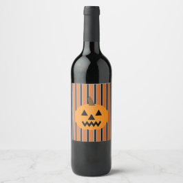 Rótulo De Garrafa De Cerveja Abóboras de Halloween Divertidas e Elegantes