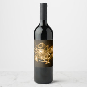 Rótulo De Garrafa De Cerveja Abstrato 3D de basquetebol