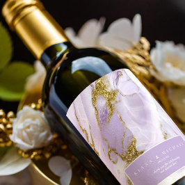 Rótulo De Garrafa De Cerveja Abstrato da Lavanda Lux Ink ID990