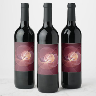 Rótulo De Garrafa De Cerveja Abstrato Elegante Moderno Vinho Vermelho Arte Frac