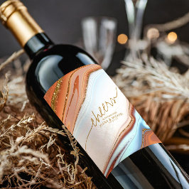 Rótulo De Garrafa De Cerveja Abstrato Glitter Strata Cheers Wht ID903