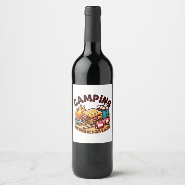 Rótulo De Garrafa De Cerveja acampamento de smores (Frente)