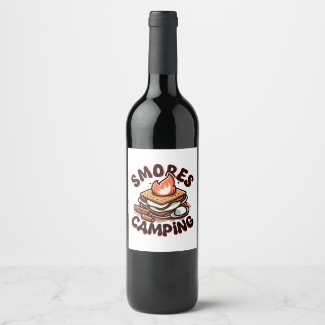 Rótulo De Garrafa De Cerveja acampamento de smores (Frente)