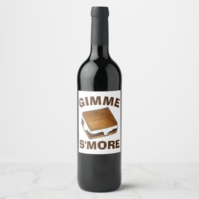 Rótulo De Garrafa De Cerveja Acampamento Gimme S'more Marshmallow Campfire S'mo (Frente)