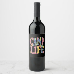 Rótulo De Garrafa De Cerveja Acampamento Meninas de Verão Vida de Acampamento T