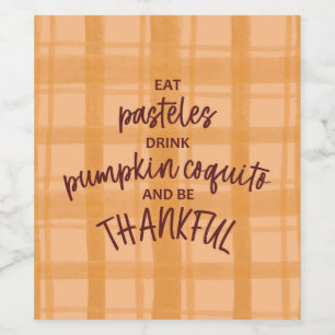 Rótulo De Garrafa De Cerveja Ação de Graças Coquito