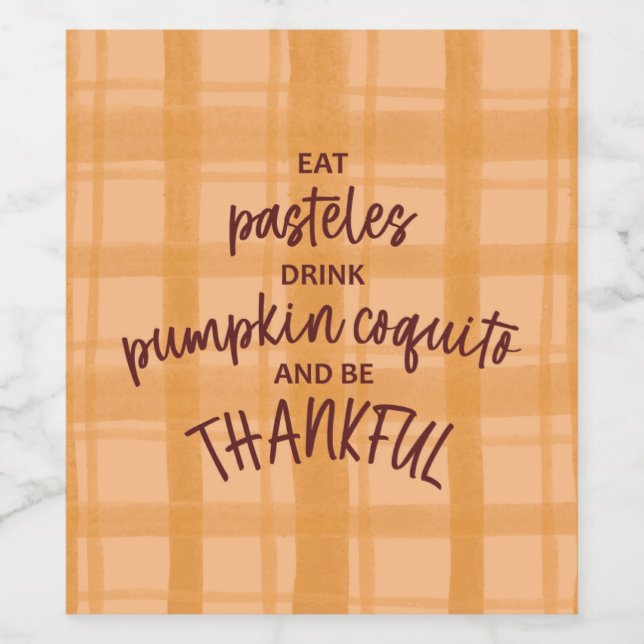 Rótulo De Garrafa De Cerveja Ação de Graças Coquito (Rótulo Único)