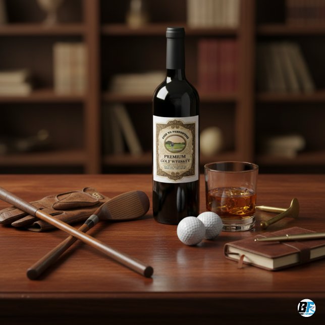 Rótulo De Garrafa De Cerveja Aged to Perfection Golf Personalized Funny Golf  (Aged to Perfection Premium Golf Whiskey)