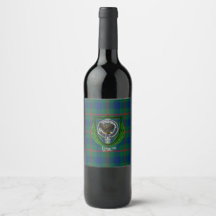 Rótulo De Garrafa De Cerveja Agnew Scottish Clan Tartan & Crest