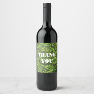 Rótulo De Garrafa De Cerveja Agradeço A Sua Apreciação Espiral Abstrato Verd