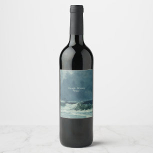 Rótulo De Garrafa De Cerveja Águas Rough Náuticas