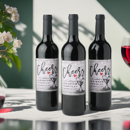 Rótulo De Garrafa De Cerveja Alegria Para O Casamento Vinhos Espumantes Madeira