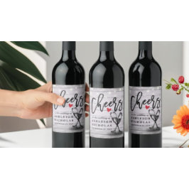 Rótulo De Garrafa De Cerveja Alegria Para O Casamento Vinhos Espumantes Madeira