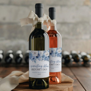 Rótulo De Garrafa De Cerveja Algo Azul Antes de Fazer Jantar Floral Chá de Noiv