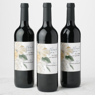 Rótulo De Garrafa De Cerveja ALGO AZUL - Casamento Floral Elegante