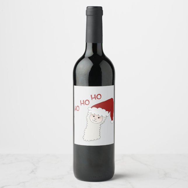 Rótulo De Garrafa De Cerveja Alpaka Weihnachten Alpaca Lama Geschenkanhänger (Frente)