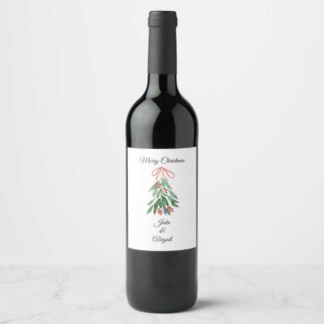 Rótulo De Garrafa De Cerveja Ameixeira Personalizada Merry Christmas (Frente)
