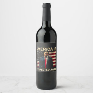 Rótulo De Garrafa De Cerveja América é respeitada novamente Trump USA 4 de julh