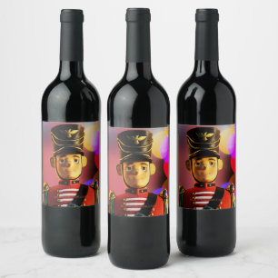 Rótulo De Garrafa De Cerveja Amigo soldadinho de brinquedo clássico de Natal do