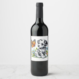 Rótulo De Garrafa De Cerveja Amigos daltáticos/borboletas