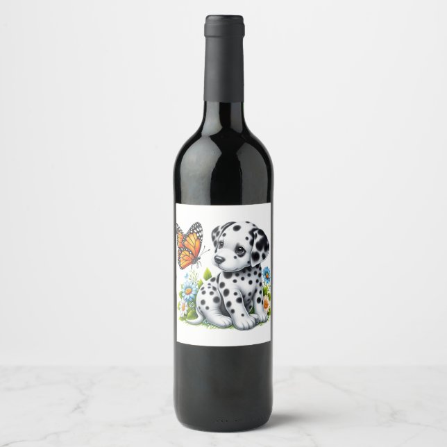Rótulo De Garrafa De Cerveja Amigos daltáticos/borboletas (Frente)