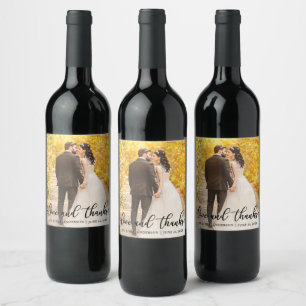Rótulo De Garrafa De Cerveja Amor do roteiro e preto elegantes Wedding da foto