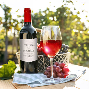 Rótulo De Garrafa De Cerveja Ampersand Simples do Script de Caligrafia Floral E