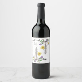 Rótulo De Garrafa De Cerveja Anatomia Floral - Vértebras, Osso do Quadril