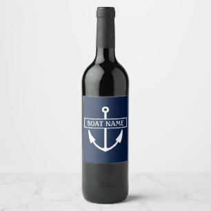 Rótulo De Garrafa De Cerveja Âncora do nome do barco
