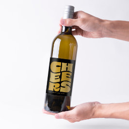 Rótulo De Garrafa De Cerveja Anima o divertimento do ouro negro e engraçado, re