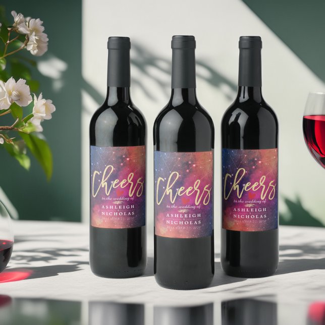 Rótulo De Garrafa De Cerveja Animações Às Constelações Da Nebulosa Galáxia De C (Criador carregado)