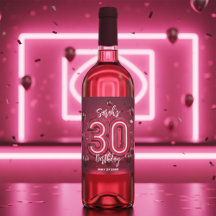 Aniversário de 30 anos de Neon Rosa Metálico - Gla