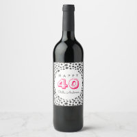 aniversário de 40 anos | Padrão de pontos negros d