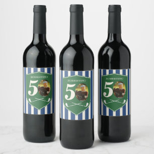 Rótulo De Garrafa De Cerveja Aniversário de 50 anos de Golfe Préppy Vintage Fot