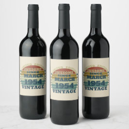 Rótulo De Garrafa De Cerveja Aniversário de 70 anos vintage setenta personaliza