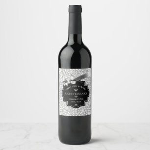 Rótulo De Garrafa De Cerveja Aniversário de Casamento do 25 de com Brilhante Br