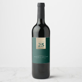 Rótulo De Garrafa De Cerveja ANIVERSÁRIO EMPRESARIAL - Ouro branco verde