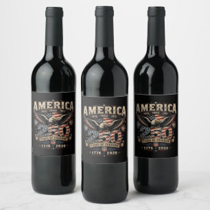 Rótulo De Garrafa De Cerveja Aniversário Patriótico Americano de 250 anos dos E