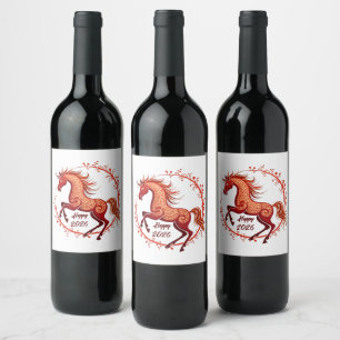 Rótulo De Garrafa De Cerveja Ano do Cavalo 2026