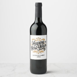 Rótulo De Garrafa De Cerveja Ano Novo Personalizado