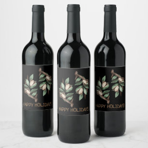 Rótulo De Garrafa De Cerveja Antler com ramificação verde
